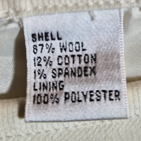 Talbots Ivory Seasonless Wool Blend Pencil Skirt Career Size 14P - Picture 2 of 7